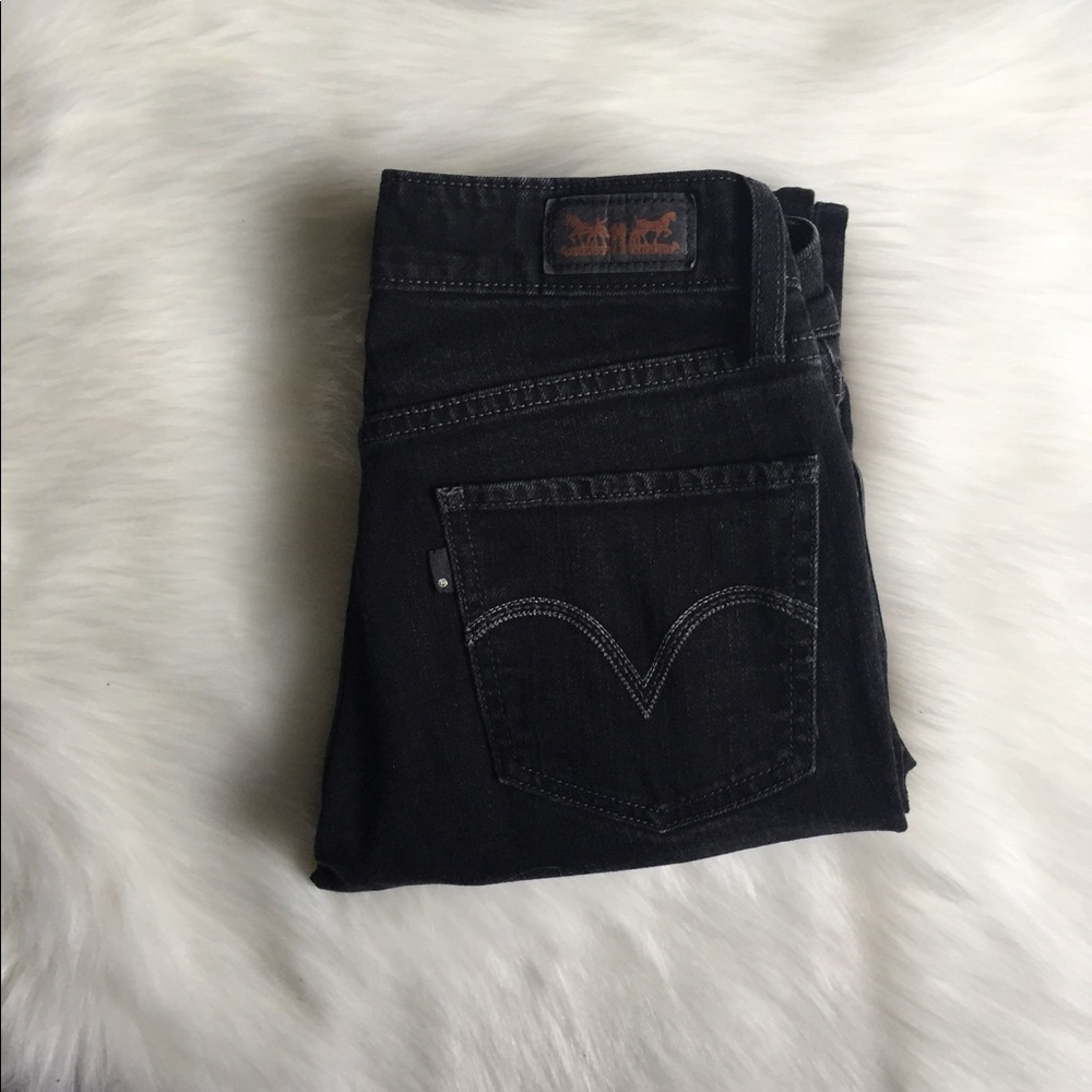 Levi's Mid-Rise Skinny Jeans (Faded Black) - Sz 2